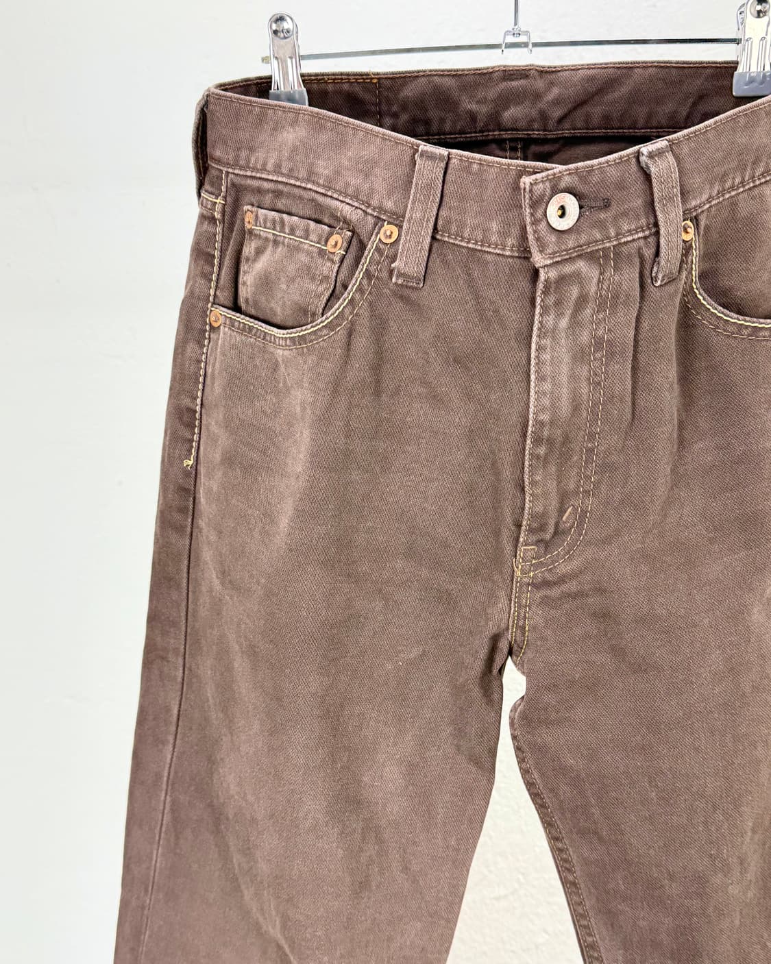 리바이스 브라운 502-37 재팬기 데님 팬츠 상품이미지2