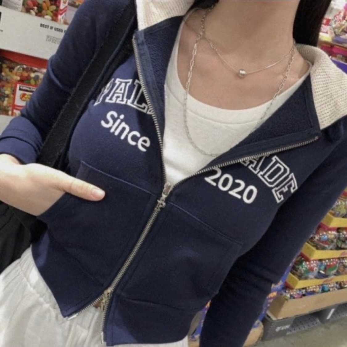 페일제이드 레트로 패치 후드집업 네이비 S 상품이미지2