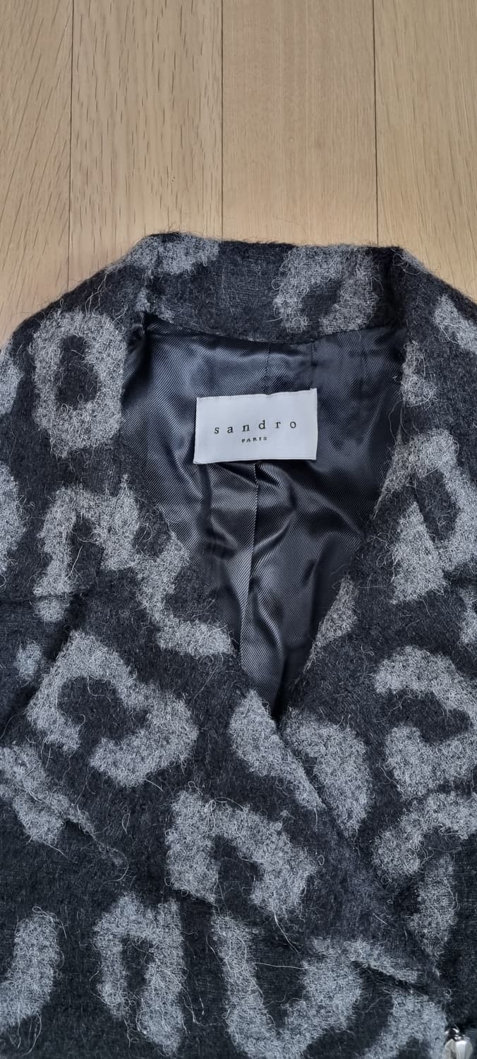 산드로 레오파드 울,모헤어 코트 M _ 여성 상품이미지9