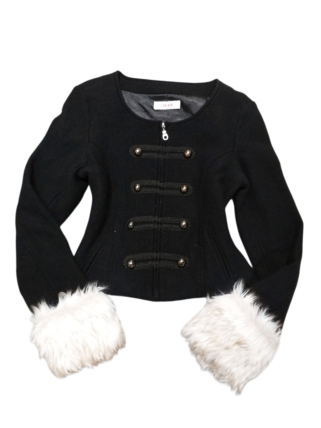 빈티지 퍼코트자켓 공겜여주 긱시크 락시크 헤이세이 오네갸루 로맨틱 그런지 상품이미지1