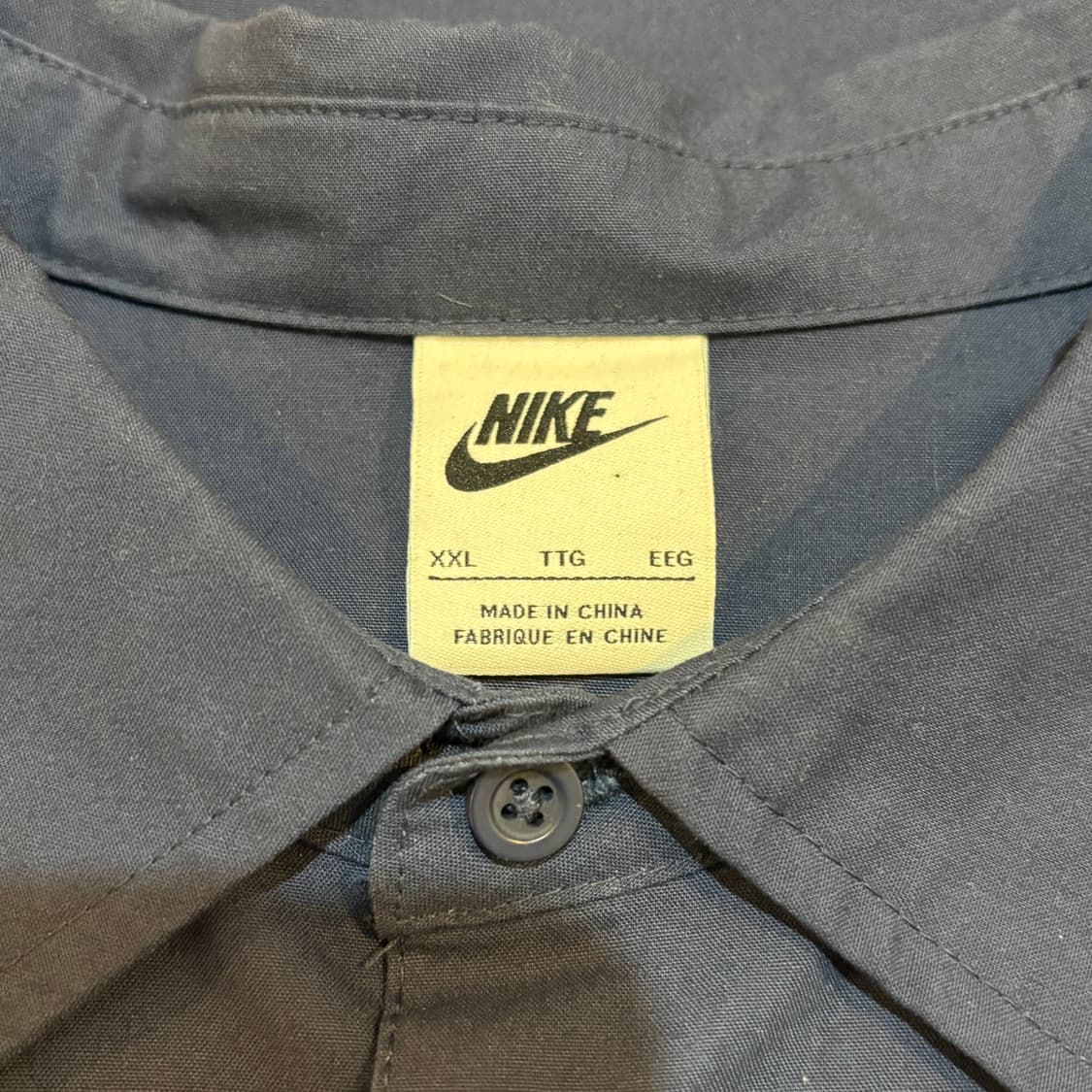 XXL 나이키 클럽 네이비 옥스포드 반팔 셔츠  상품이미지4