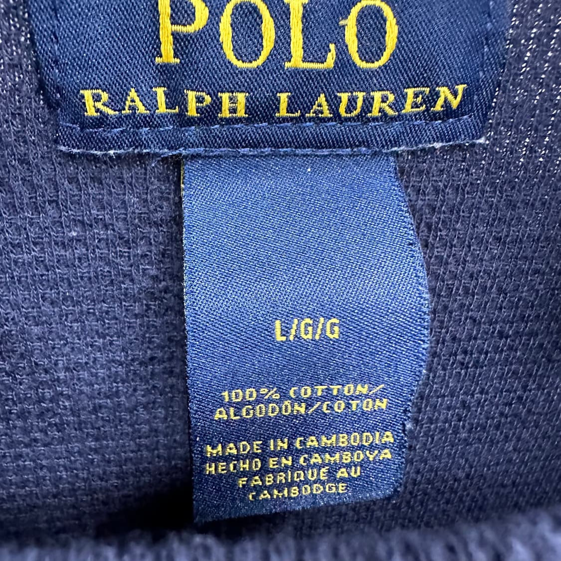 100 폴로 랄프로렌 남자 와플 롱슬리브 긴팔 티셔츠 상품이미지3