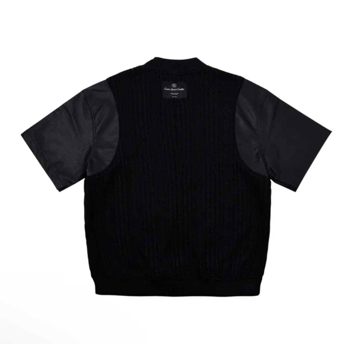 씨오엠이 레더 가죽 블랙 반팔 니트 L 상품이미지4