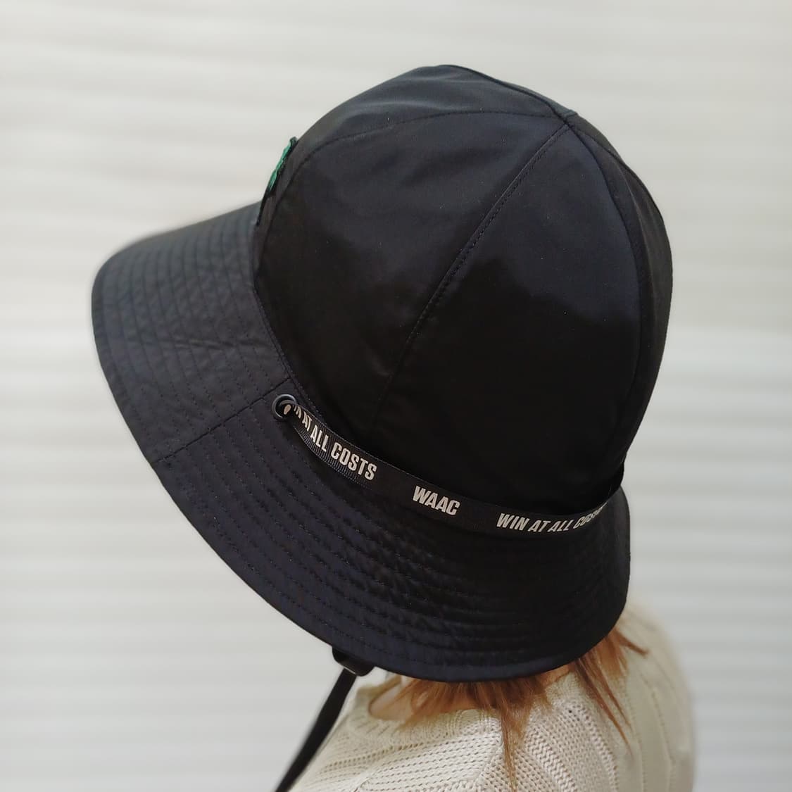 왁 골프 양면 버킷햇 벙거지 여성 모자 큐티 블랙 훌륭 맨질 사랑봉봉 상품이미지3