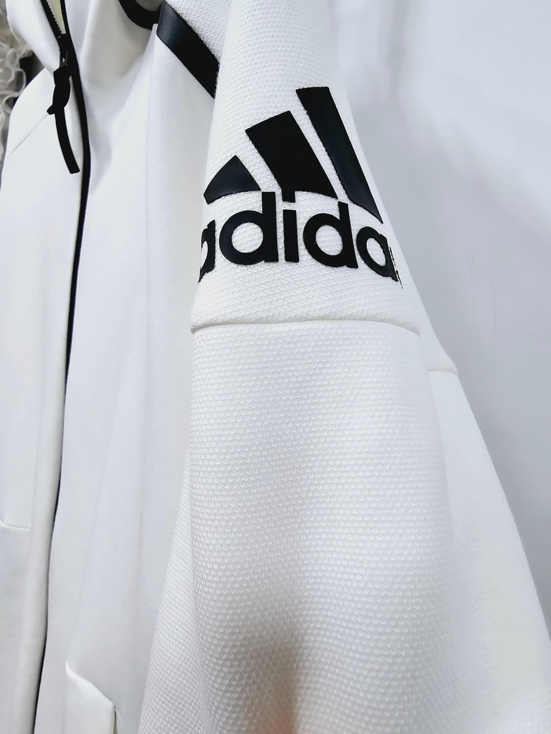 아디다스 코튼  후드 반팔집업 운동복 95 상품이미지3