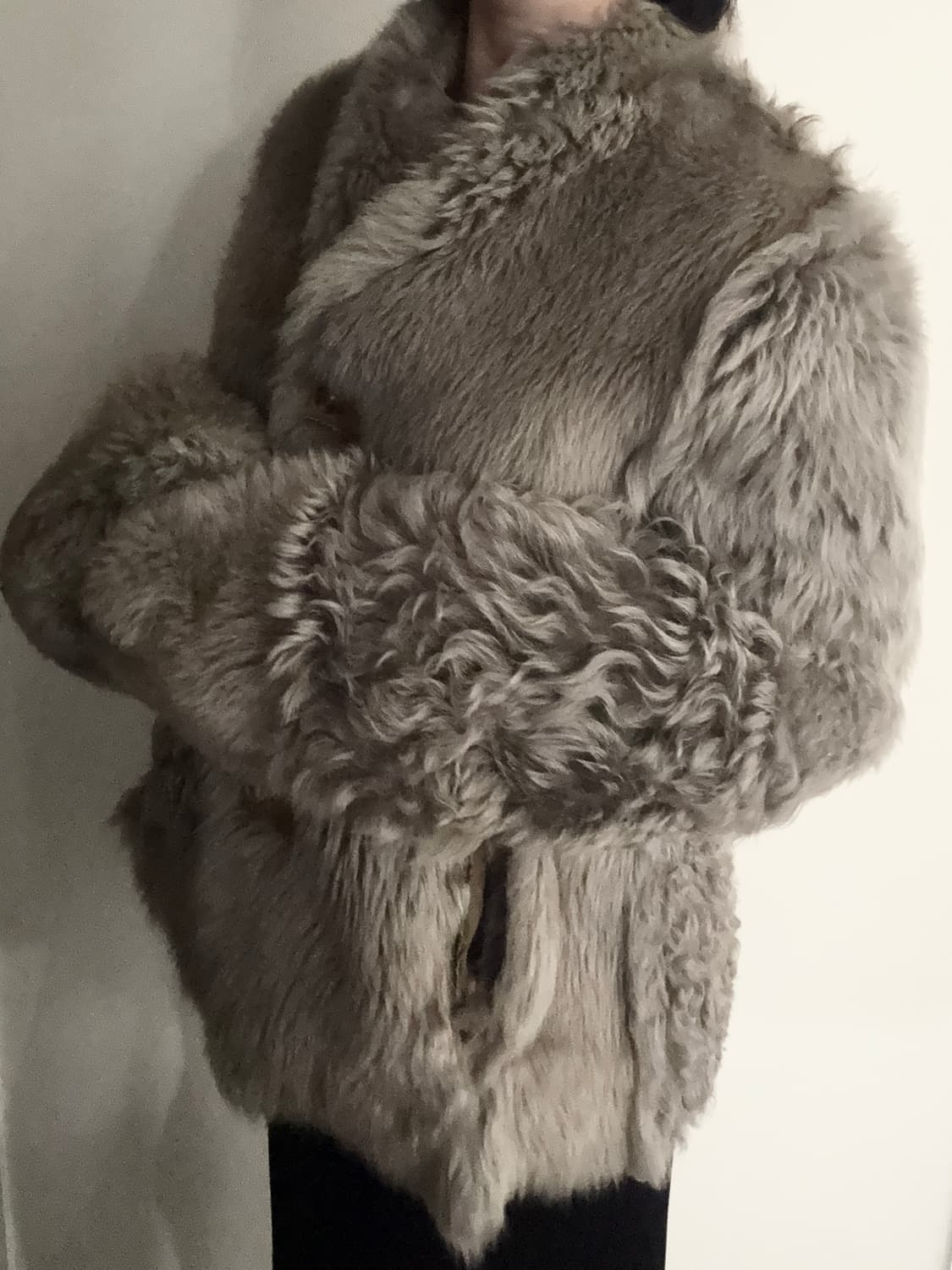 리얼 양털 시어링 숏 코트 상품이미지2