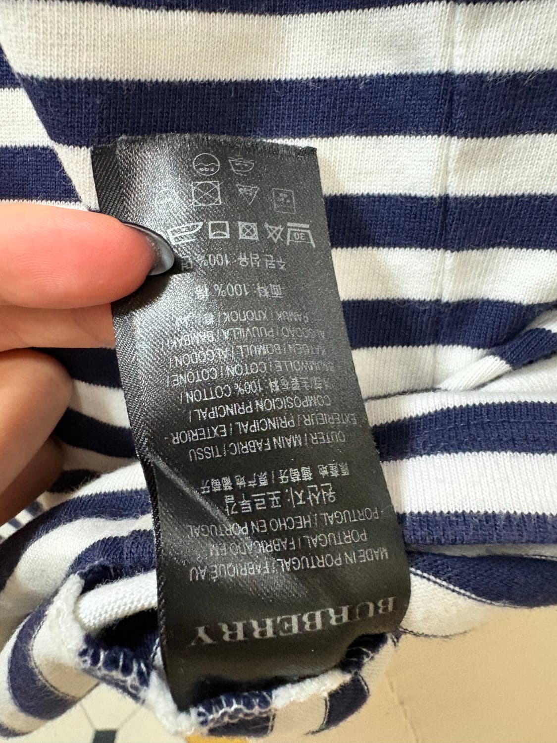 버버리 burberry 스트라이프 반팔 티셔츠 상품이미지6