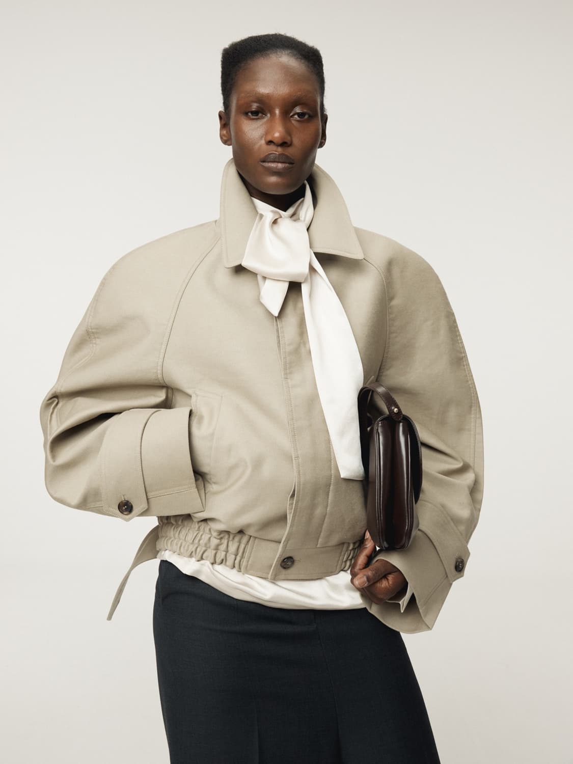 렉토 RECTO 레글런 슬리브 코튼 점퍼 베이지 상품이미지2