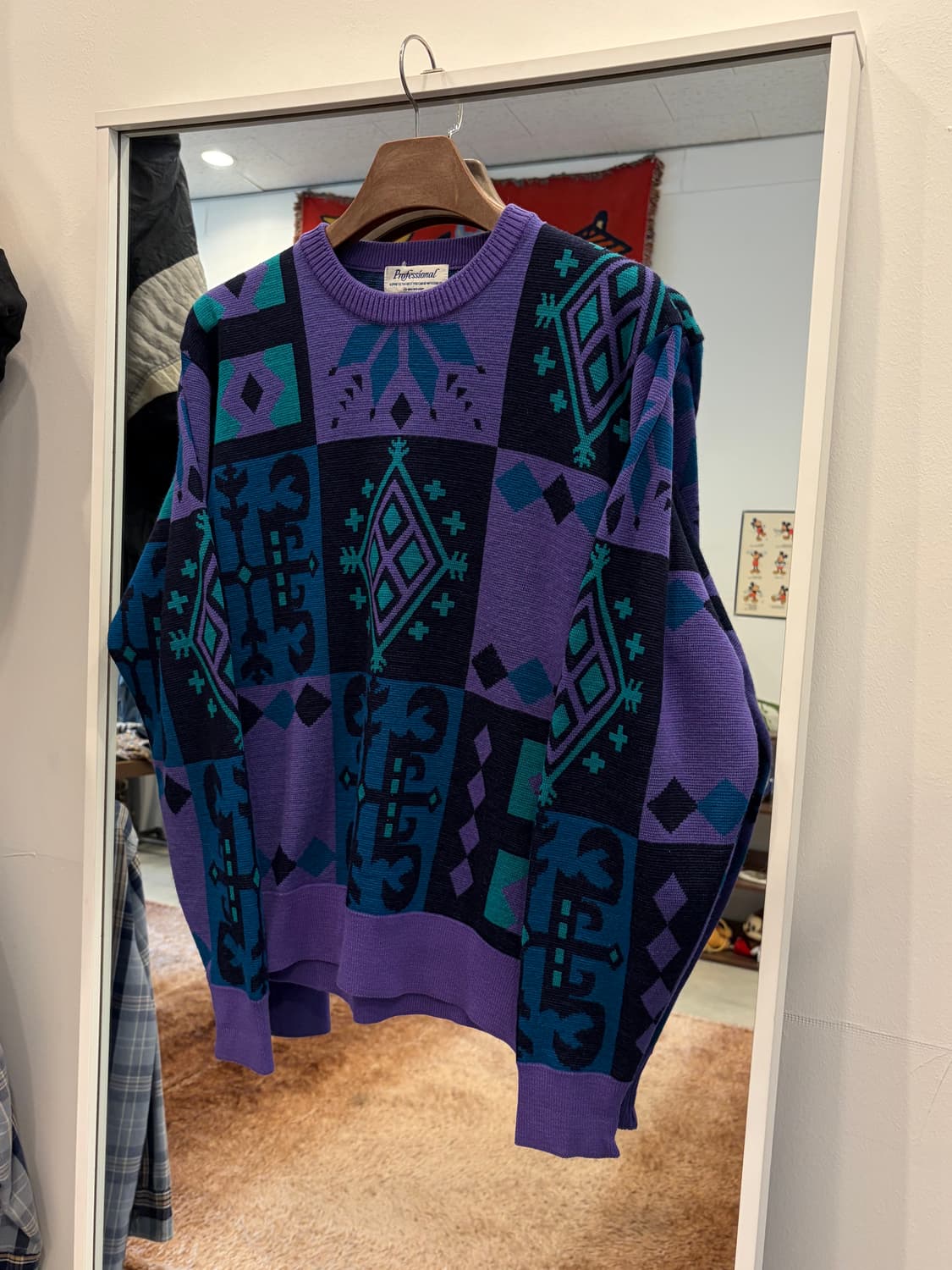 Vtg 빈티지 패턴 울 니트 상품이미지1