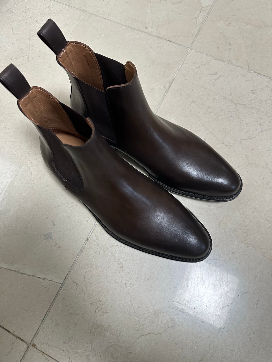 [새상품] 마리오미나르디 파티나 첼시부츠 다크브라운 275 상품이미지2