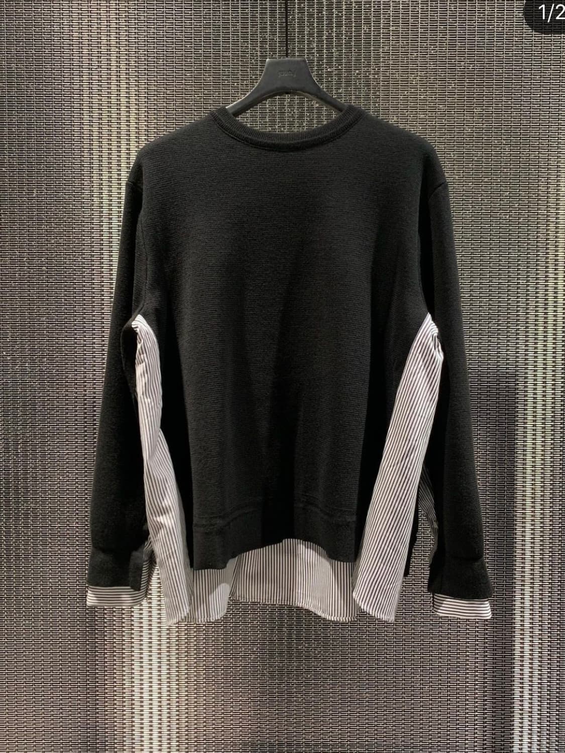 준지 19FW 스트라이프 셔츠 레이어드 니트 S 상품이미지9