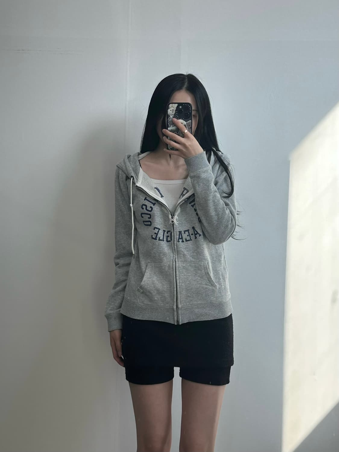 아메리칸이글 y2k 와투케 그레이 후드집업 상품이미지1