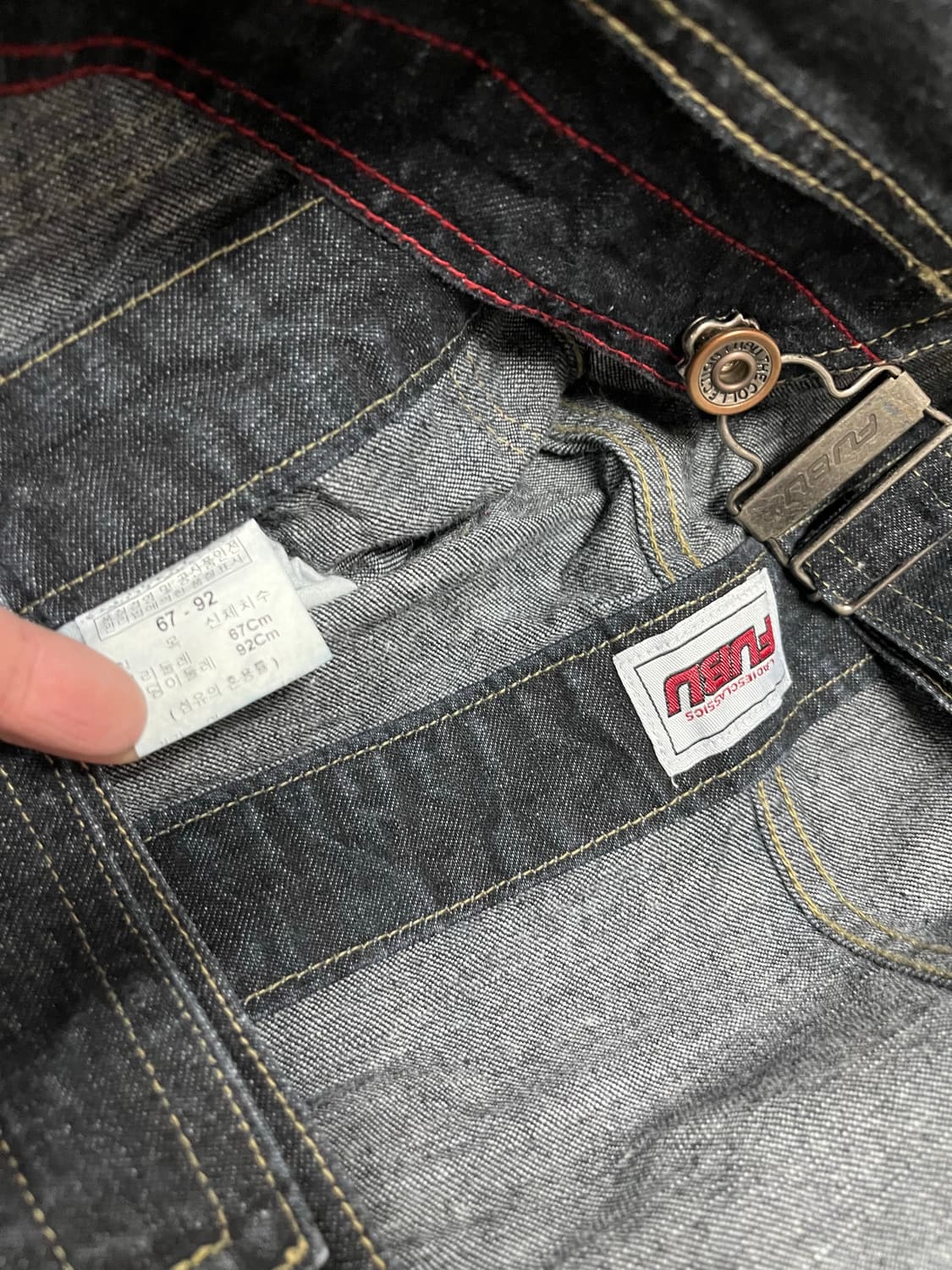 푸부 올드스쿨 카고 데님 오버롤 상품이미지7