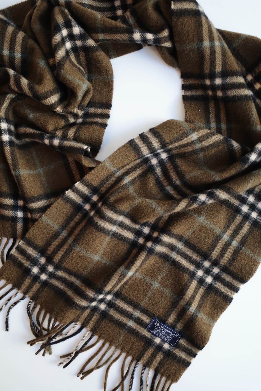 90s Burberry 캐시미어 머플러 (MADE IN SCOTLAND) 상품이미지1