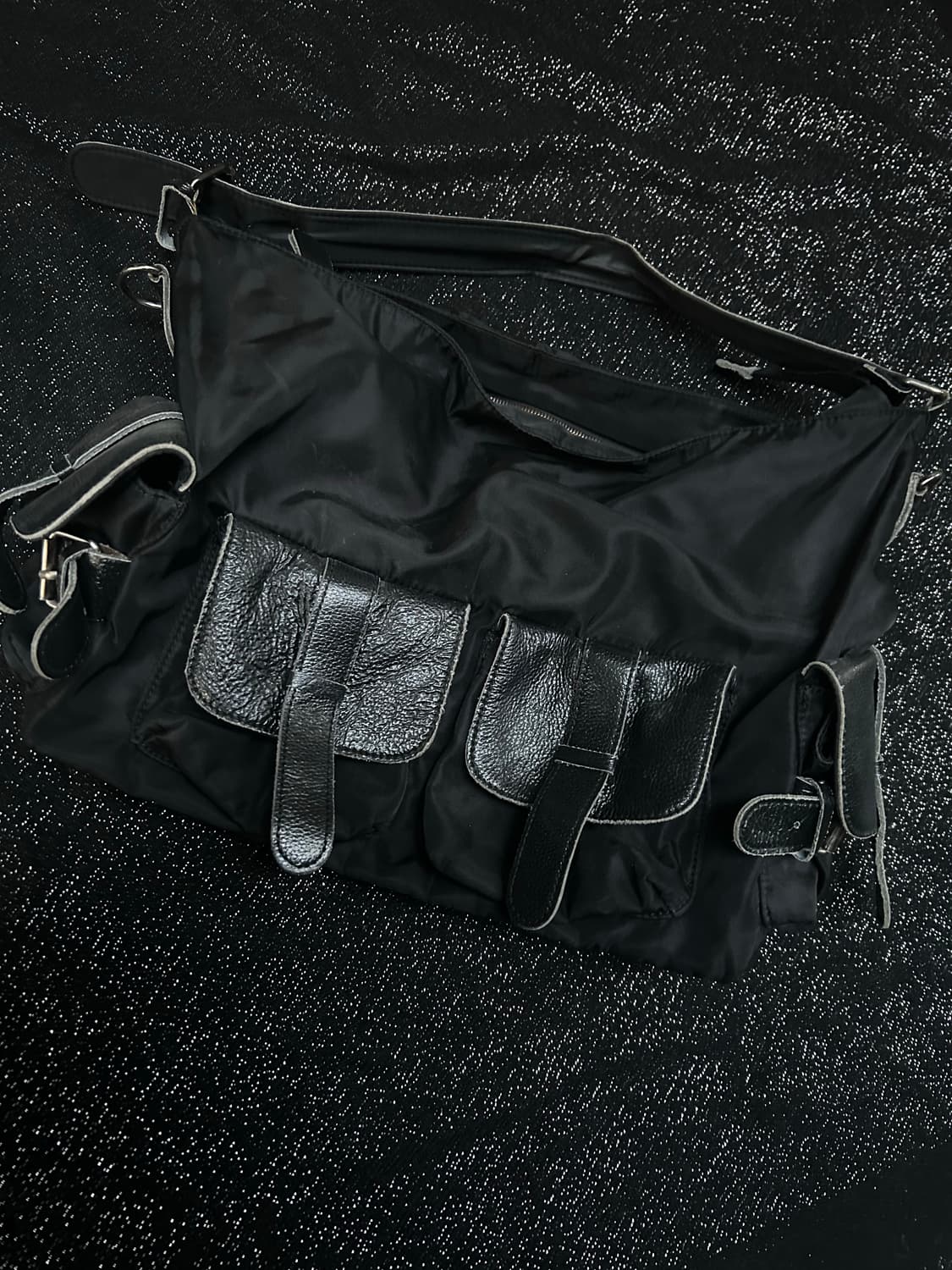 2000s VTG 락시크 멀티포켓 블랙 숄더백 상품이미지2