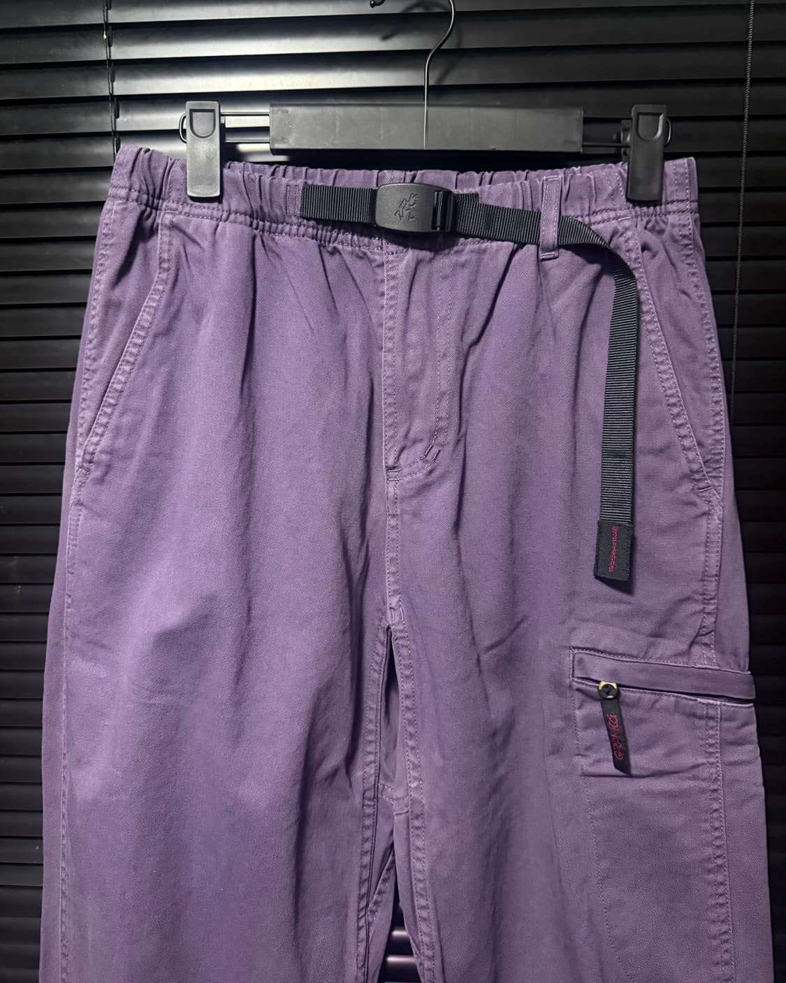 디스이즈네버댓 그라미치 콜라보 퍼플 보라색 데님 벨트 카고 팬츠 S 27 상품이미지3