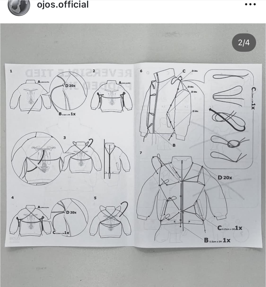 [OJOS] 오호스 타이 리버시블 패딩 블랙 상품이미지3