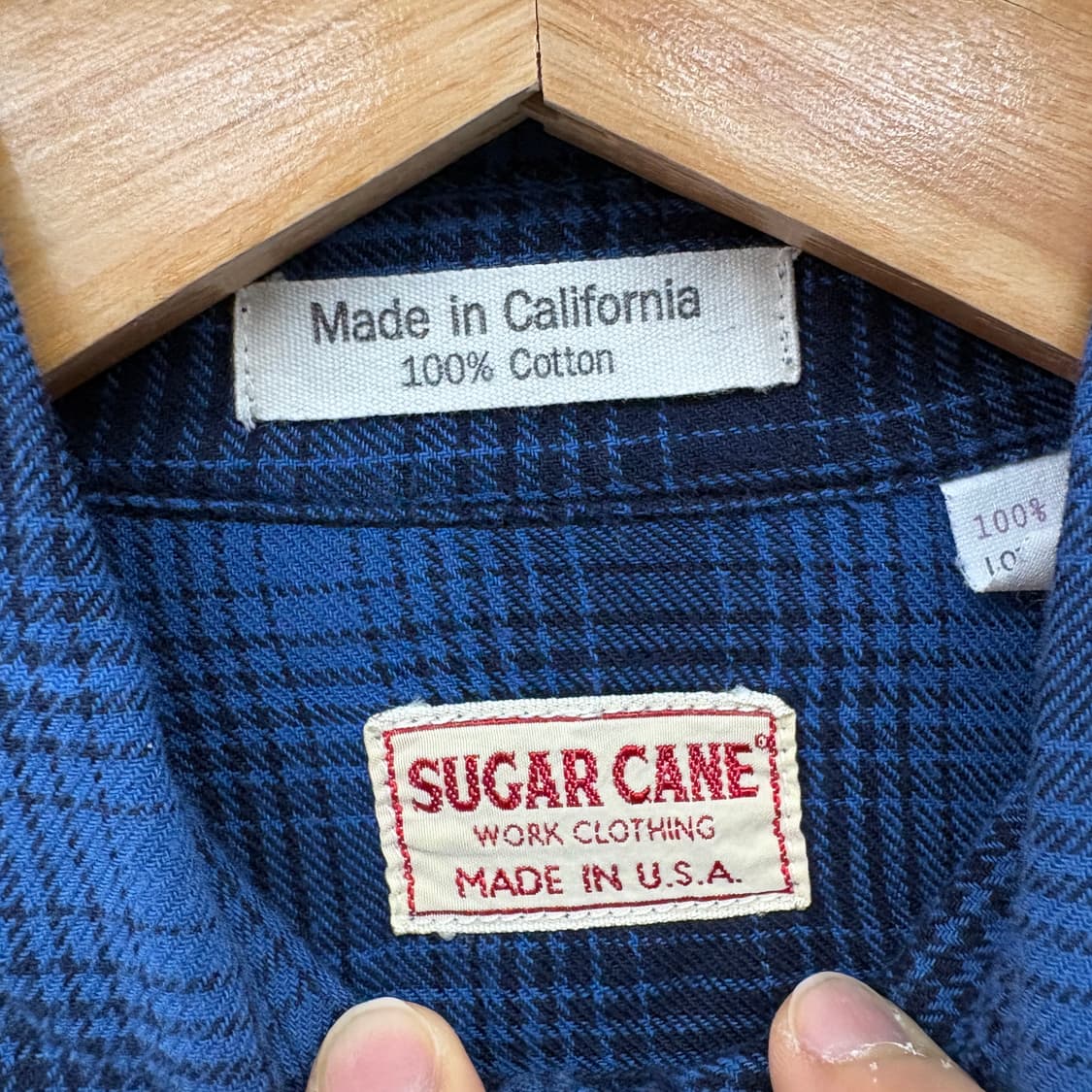 슈가케인 블루 체크 셔츠 여/M 상품이미지4