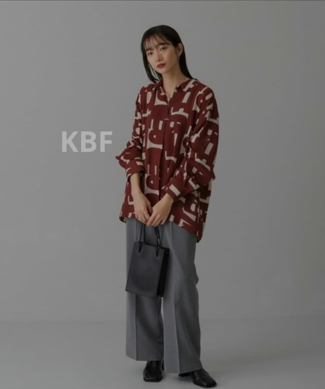 KBF 기하학패턴 블라우스 상품이미지5