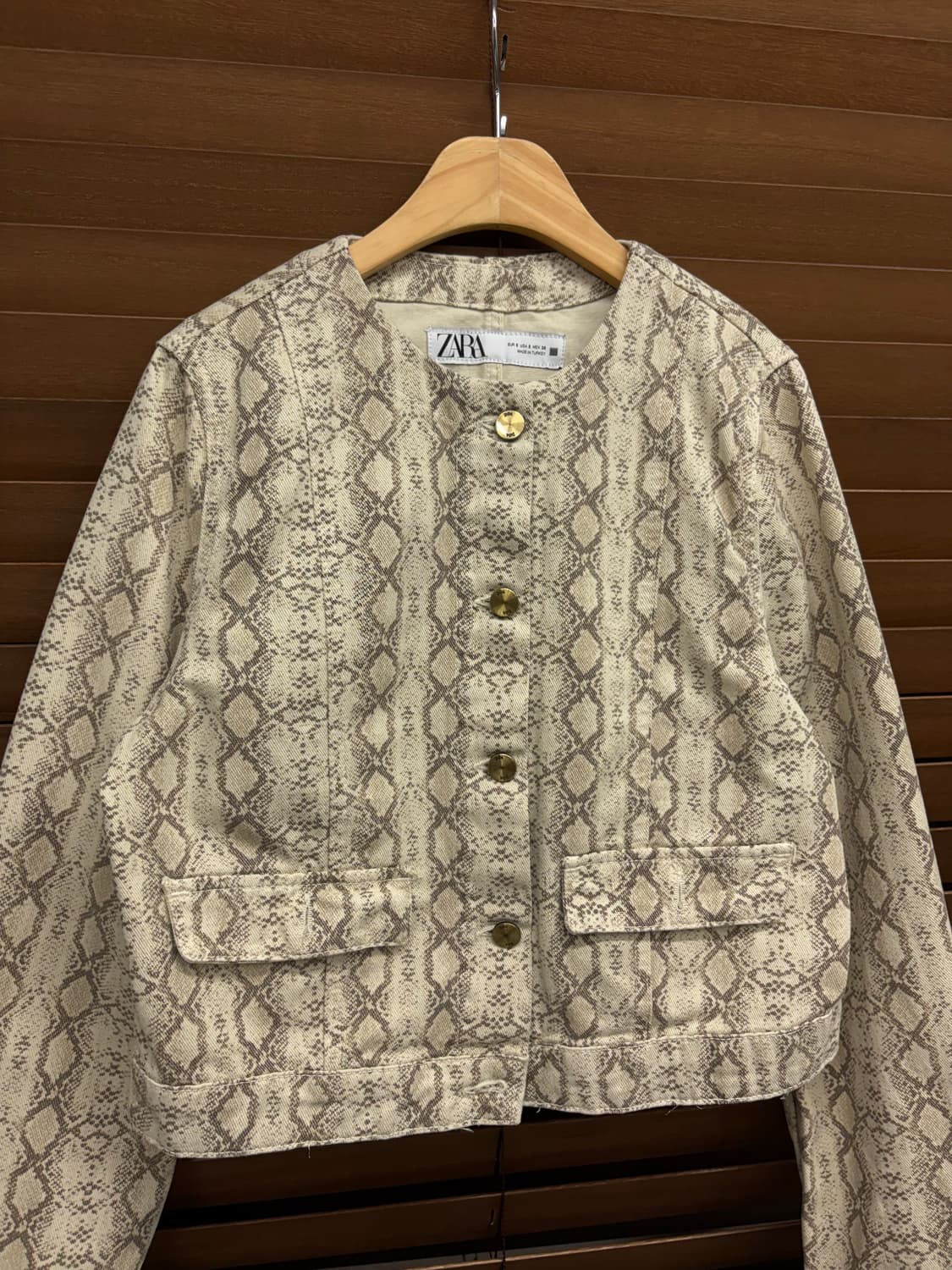 ZARA 자라 페이티드 카텐터 숏 자켓 상품이미지4