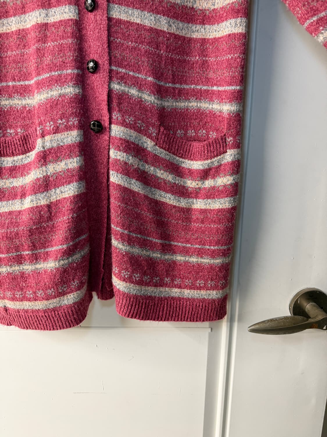 일본빈티지 모리 핑크 롱가디건 상품이미지8