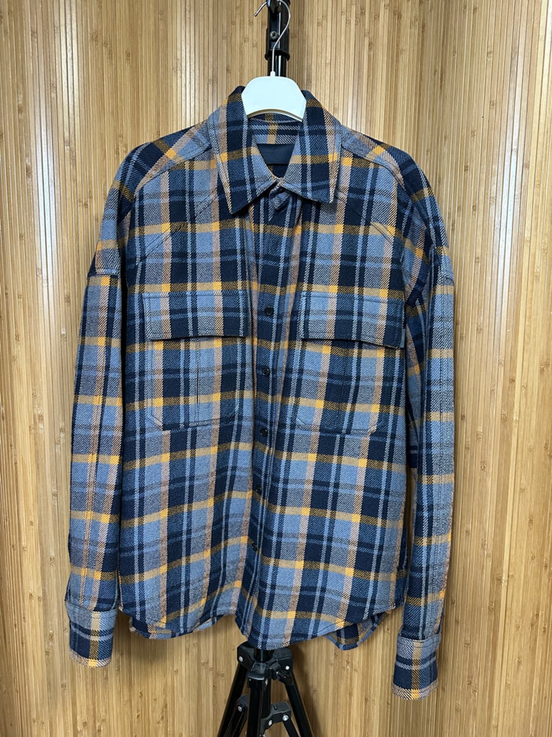 준지 울 블렌디드 체크 셔츠 상품이미지2