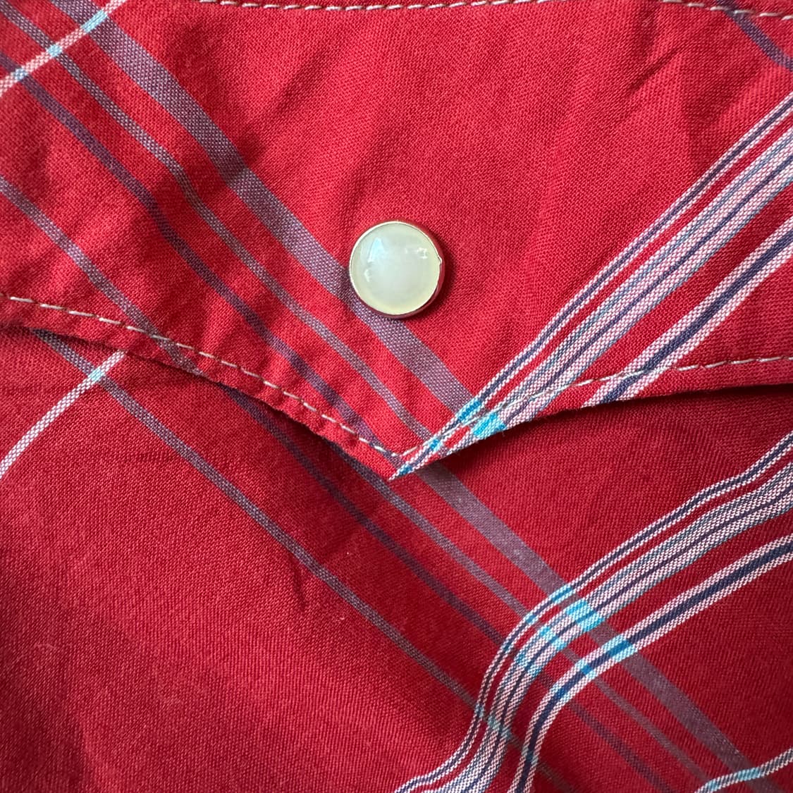 90s 새들킹 체크 웨스턴셔츠 XL 상품이미지5
