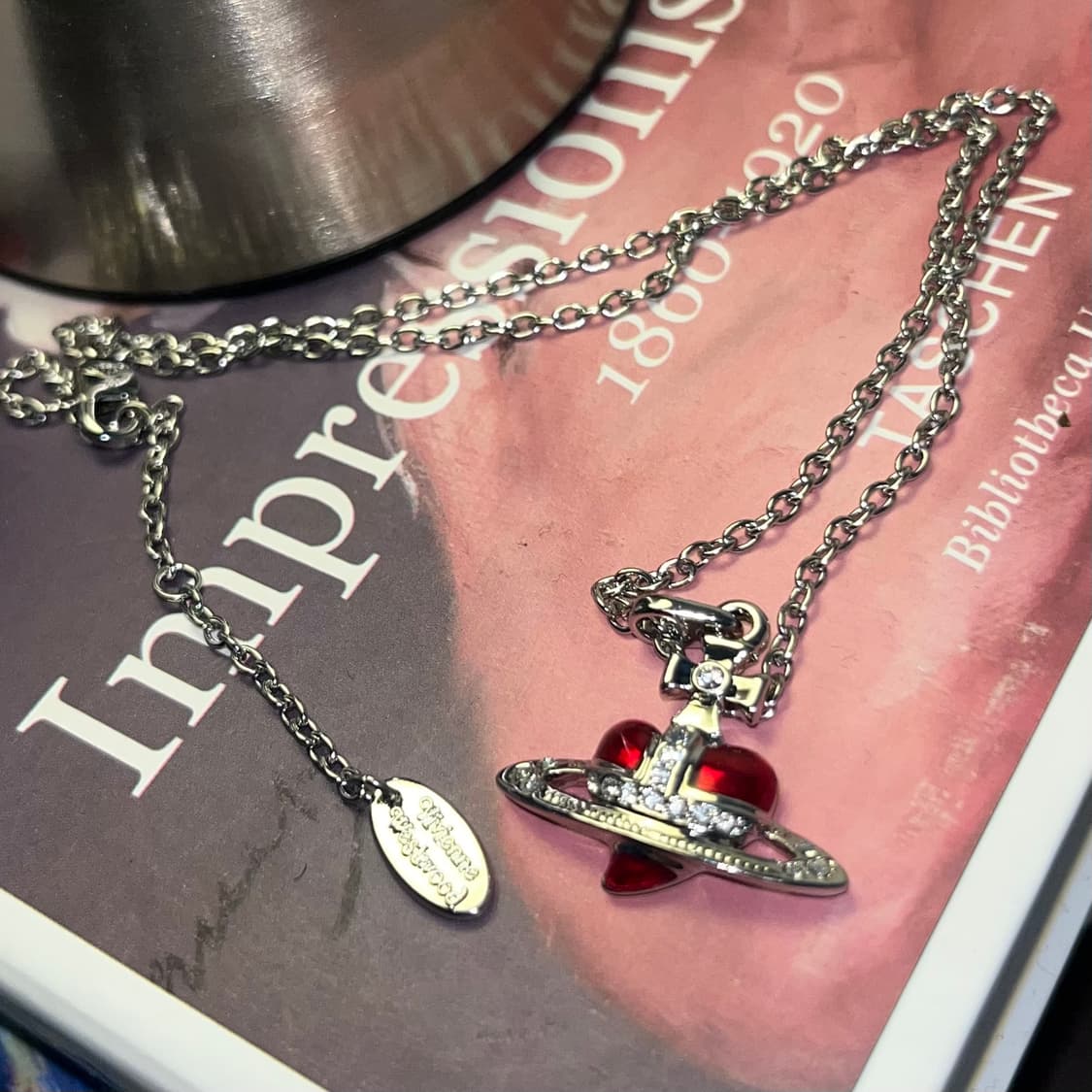 비비안웨스트우드 디아망떼 레드 목걸이 상품이미지3