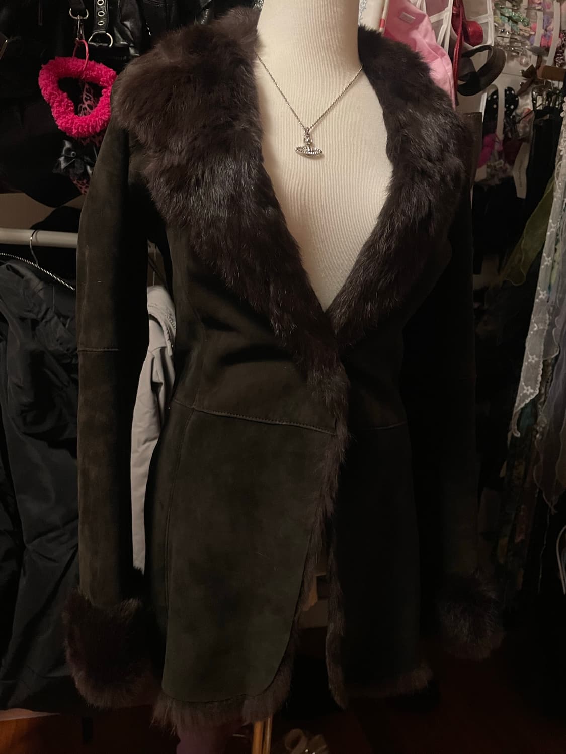 래빗퍼 스웨이드 무스탕 자켓 상품이미지4