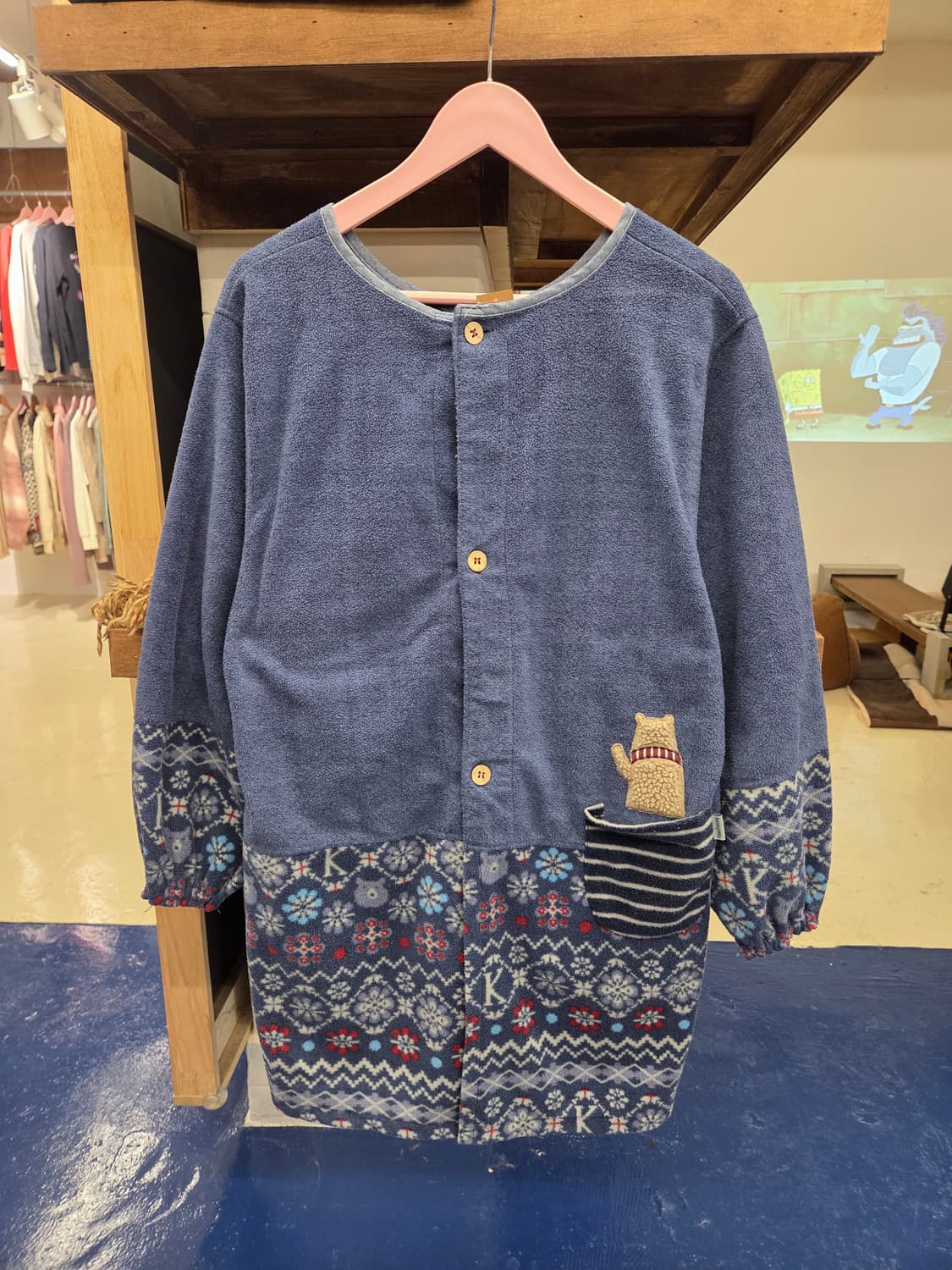 Japanese vtg hippie 플리스 가디건 상품이미지6