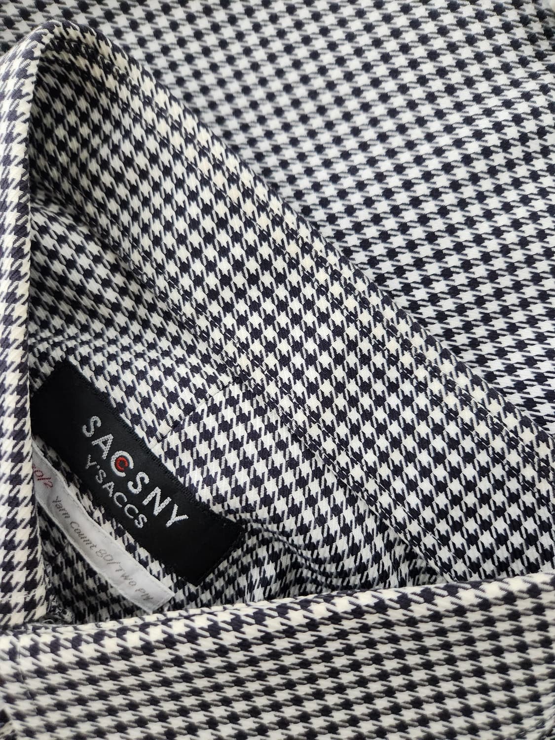 요지야마모토 Y'SACCS 하운드투스 셔츠 L - S190 상품이미지6