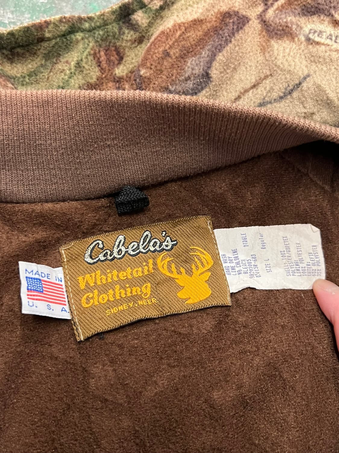 90's [L] 카벨라스 리얼트리 카모 자켓 USA 플리스 아웃도어 상품이미지9