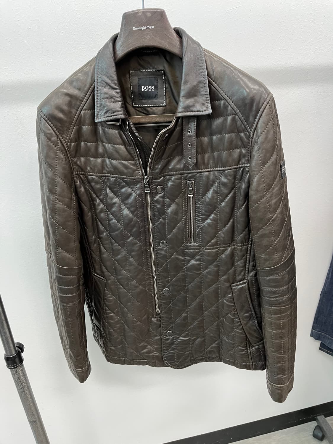 105) 보스 레더 퀼팅자켓  상품이미지2