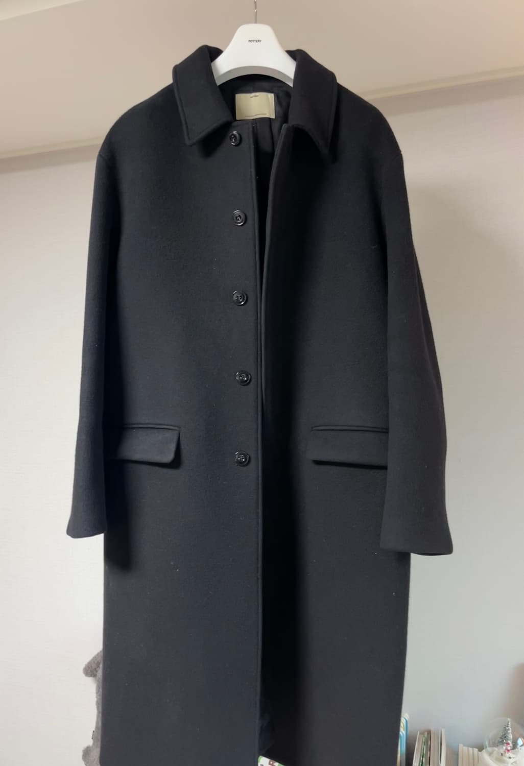 포터리 멜튼 울 맥코트(melton wool mac coat-Black) 상품이미지10