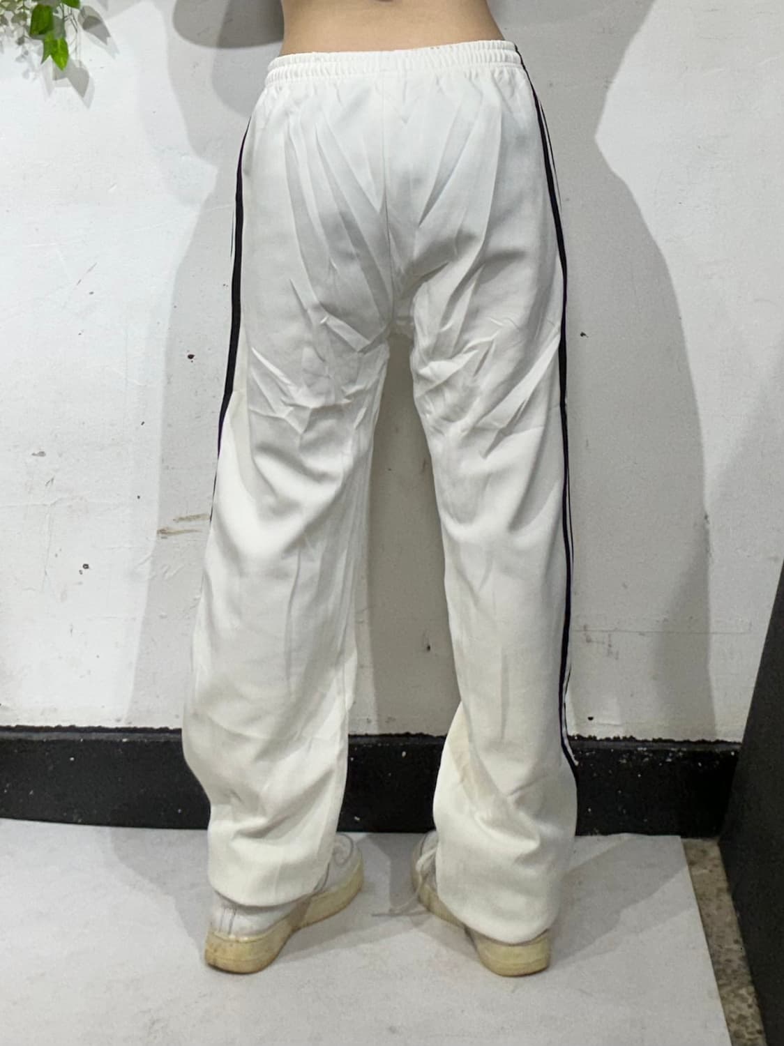 플레이보이 와이드 화이트 사이드 라인 추리닝 바지 댄스 트레이닝 팬츠 L 상품이미지3