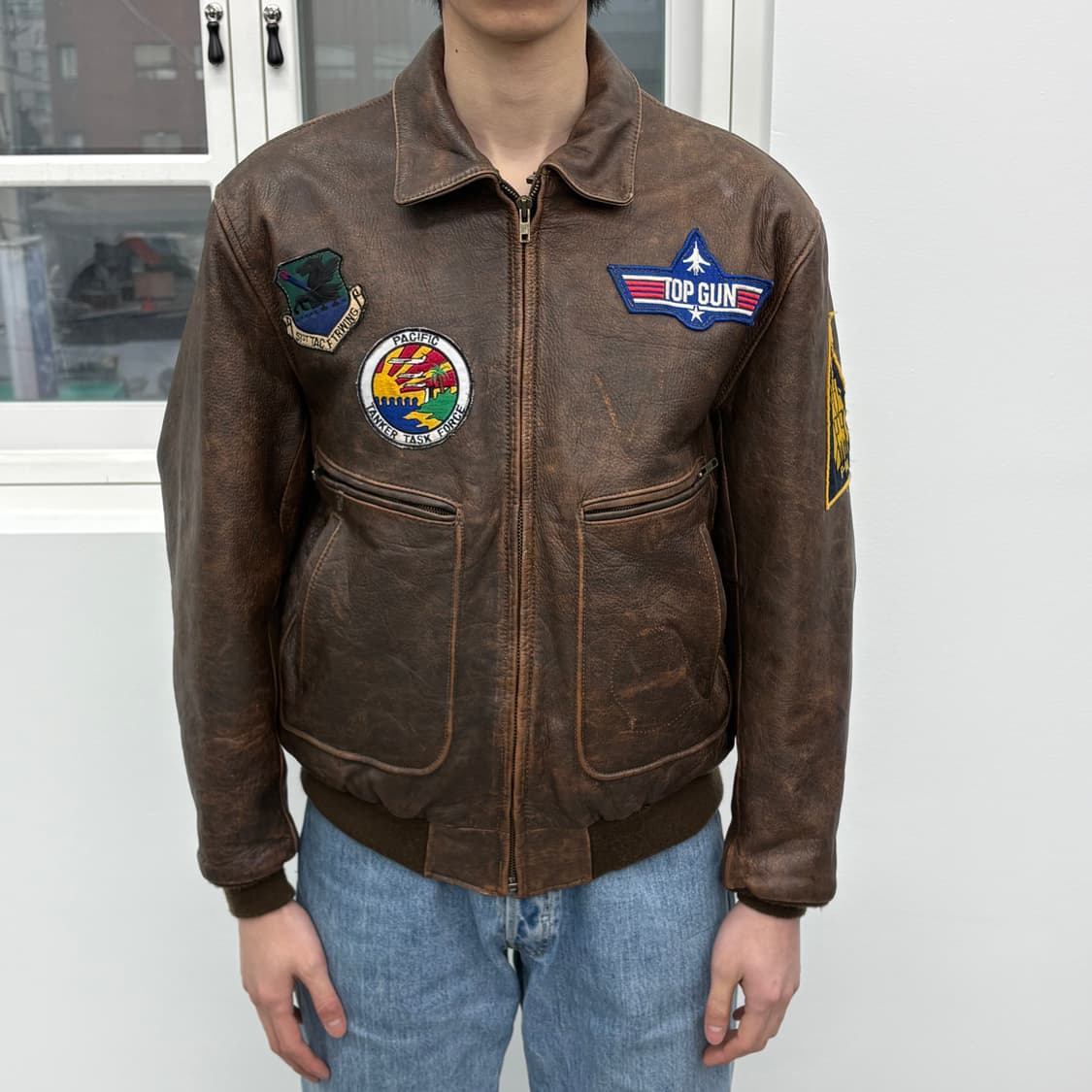 빈티지 레더 자켓  상품이미지2