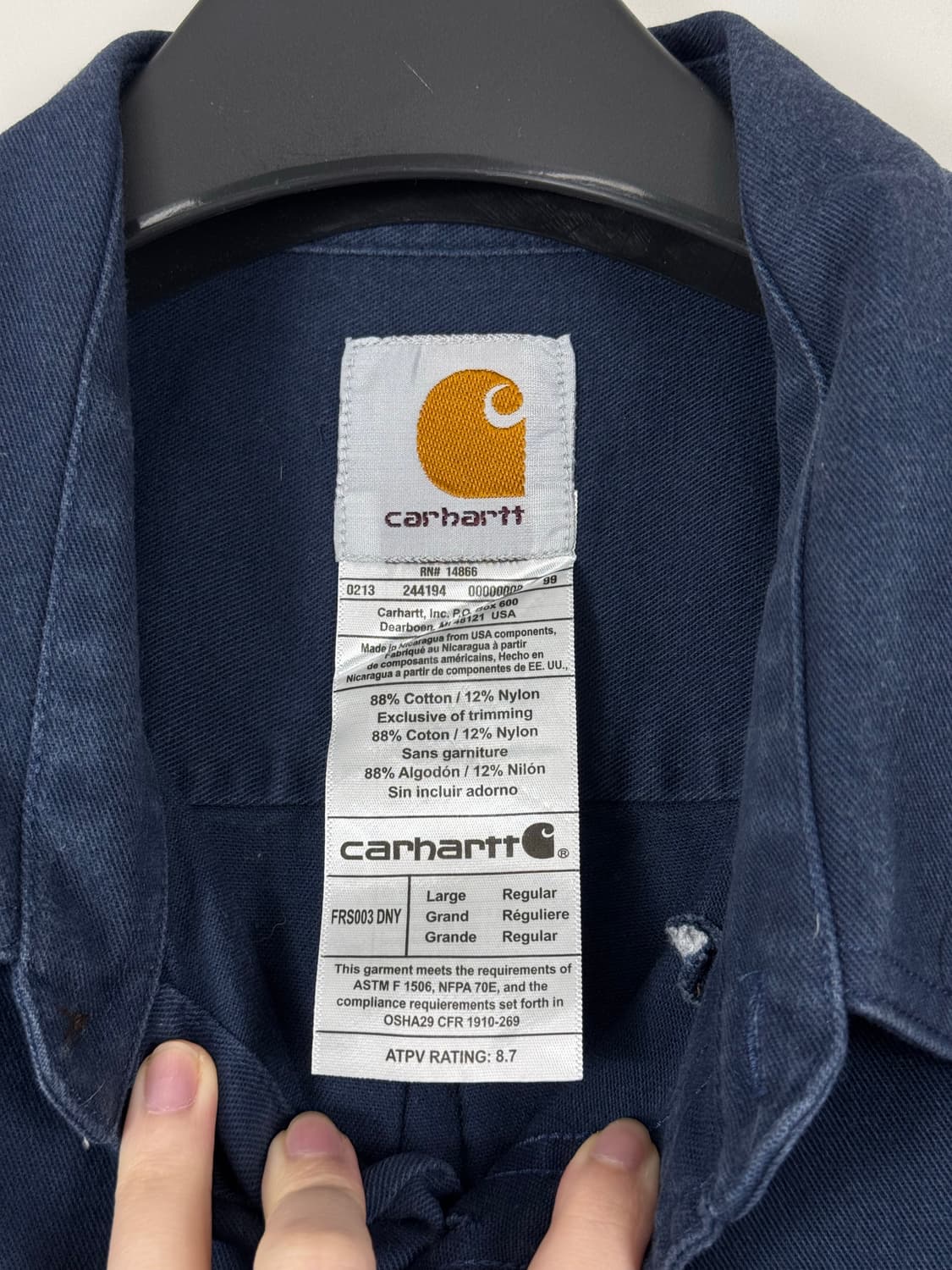 b189) 칼하트 워크 청셔츠 상품이미지3