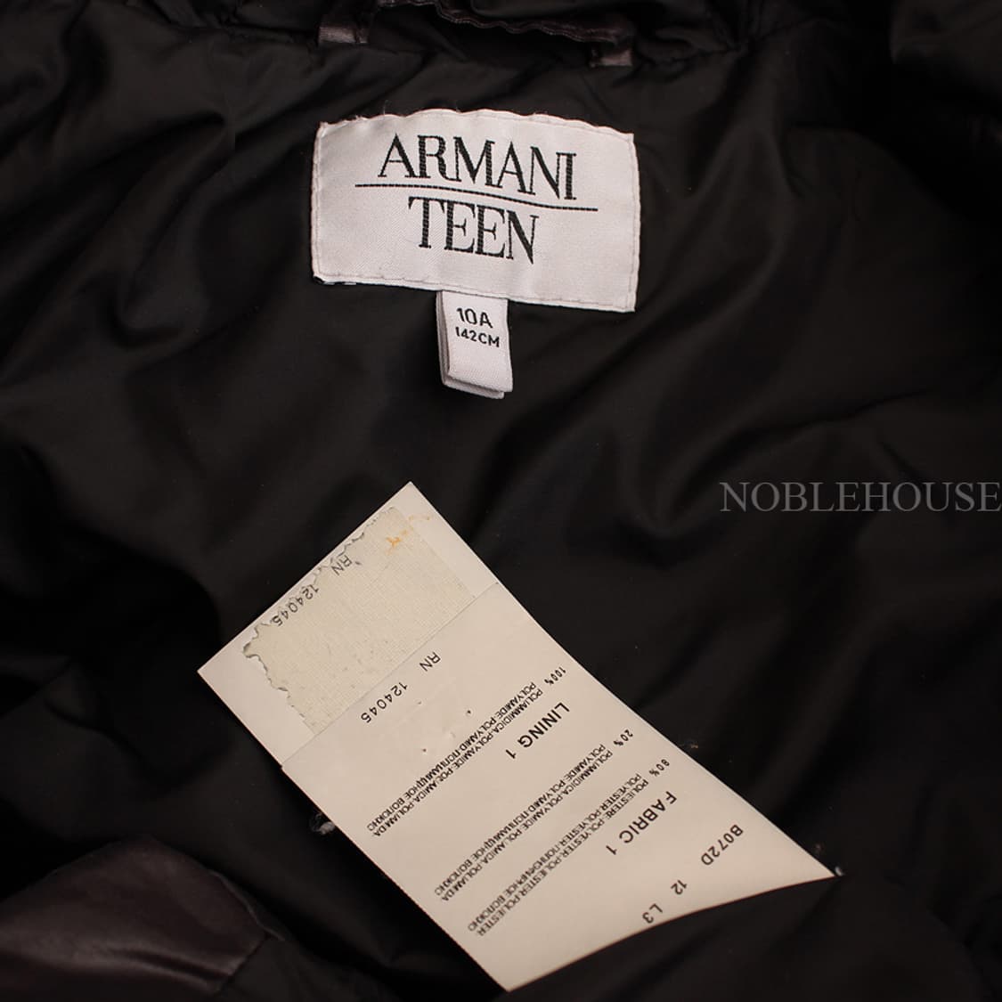 알마니키즈 메탈릭다크브라운 후드 다운 패딩점퍼(10세) 상품이미지4