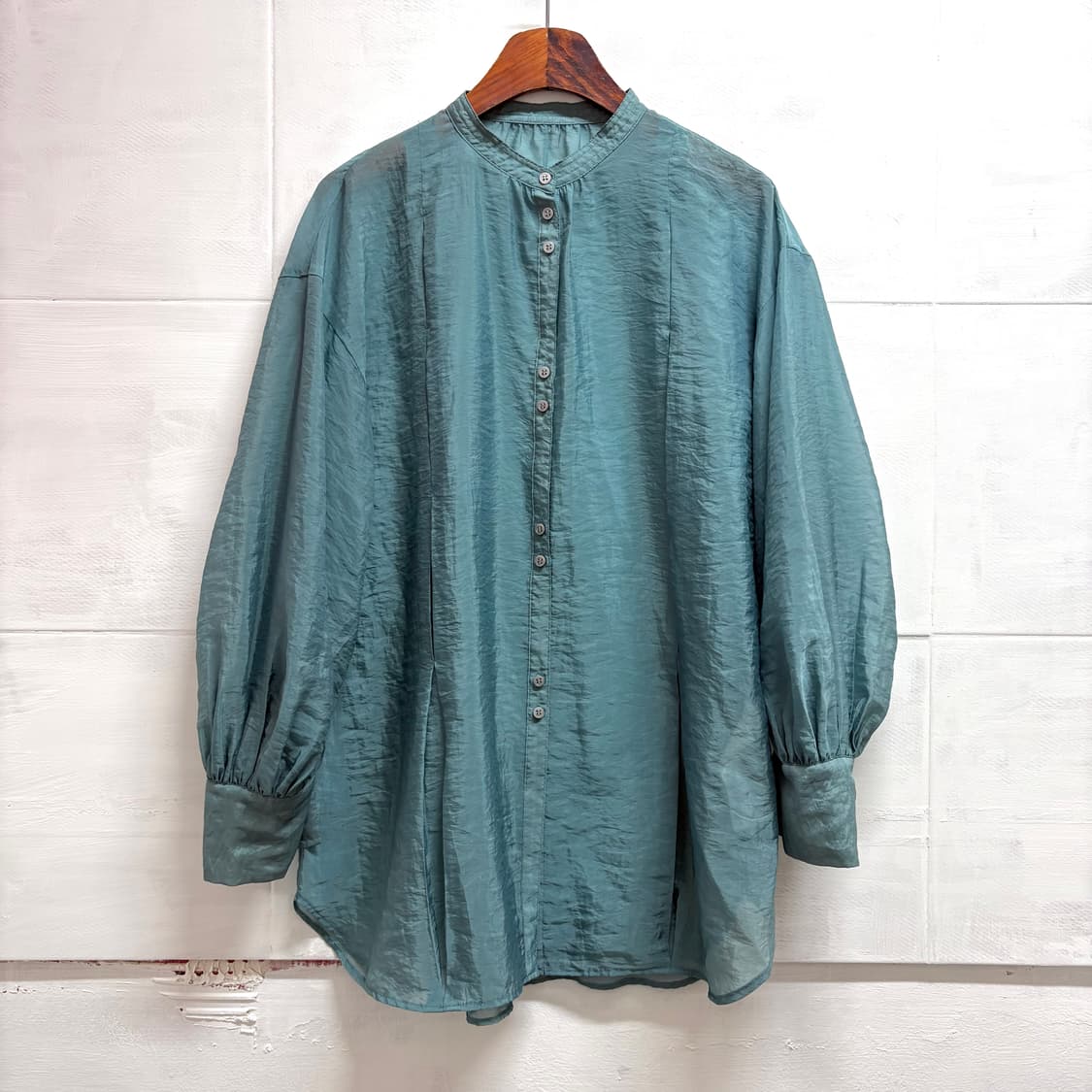 PUBLIC TOKYO 오간자 청록 벌룬 블라우스 JPN 상품이미지1