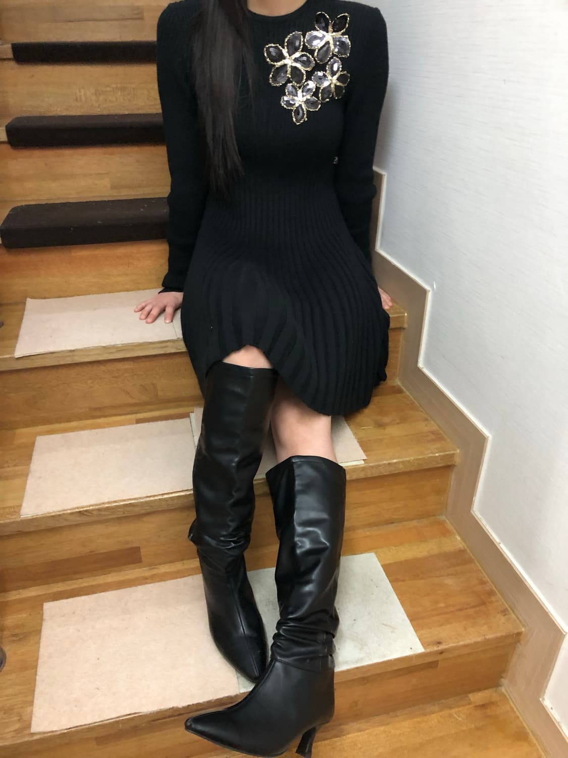 빈티지 게스 블랙 오리엔탈 원피스 상품이미지4