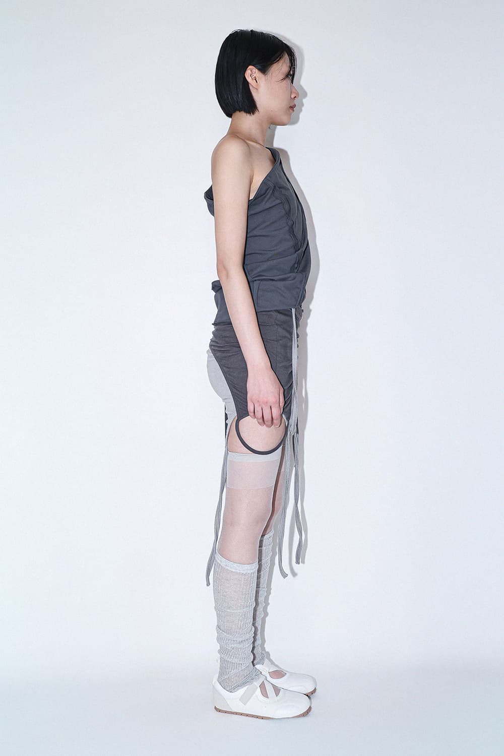 jaeshin 드레이프 홀터넥 나시 카울넥 상품이미지6