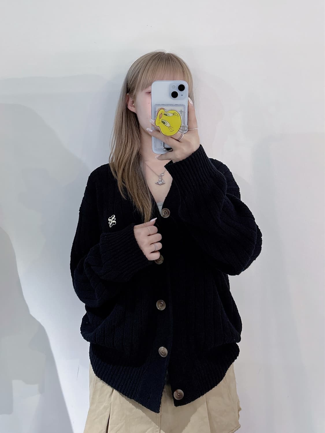 세터 블랙 가디건 상품이미지2