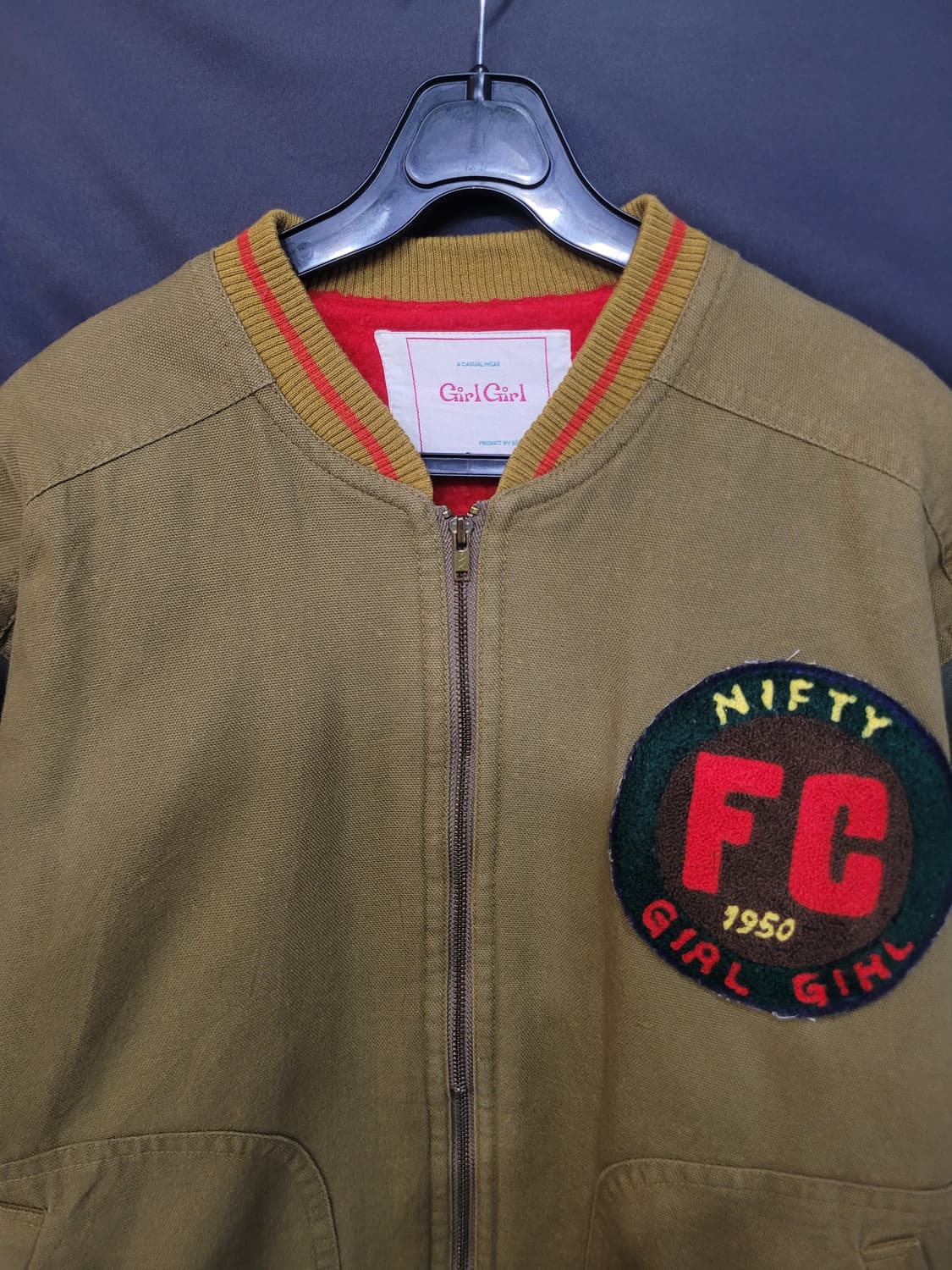 Girl Girls FC Japanese 빈티지 바시티 자켓  상품이미지2