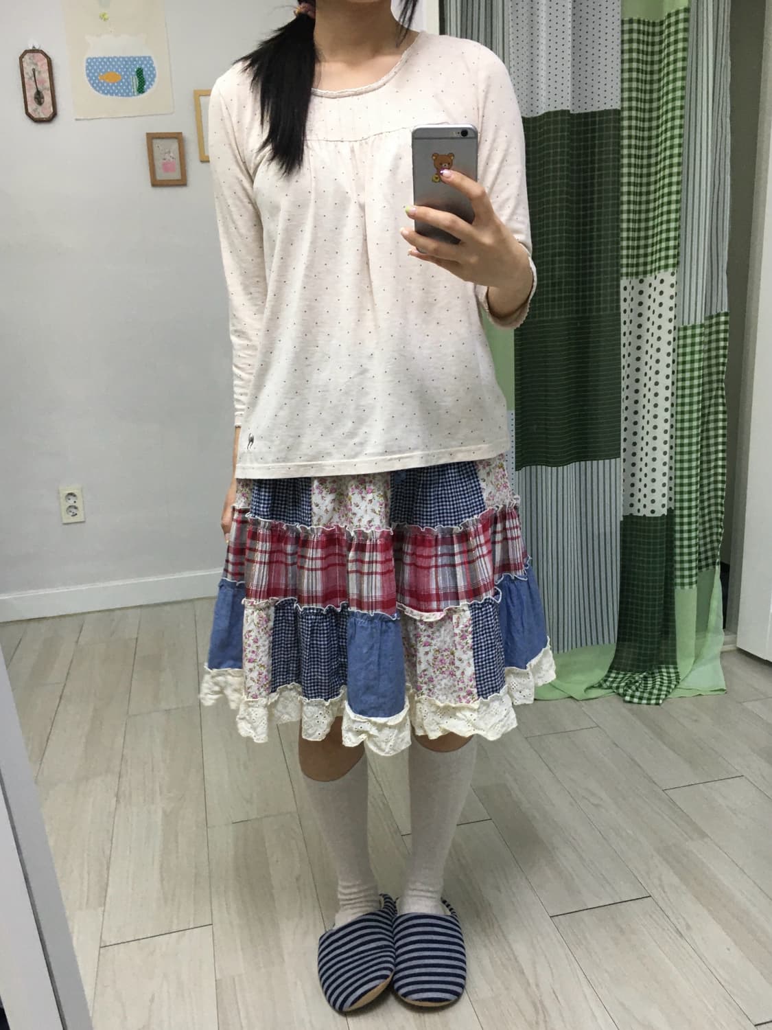 데님 패치 스커트 상품이미지8