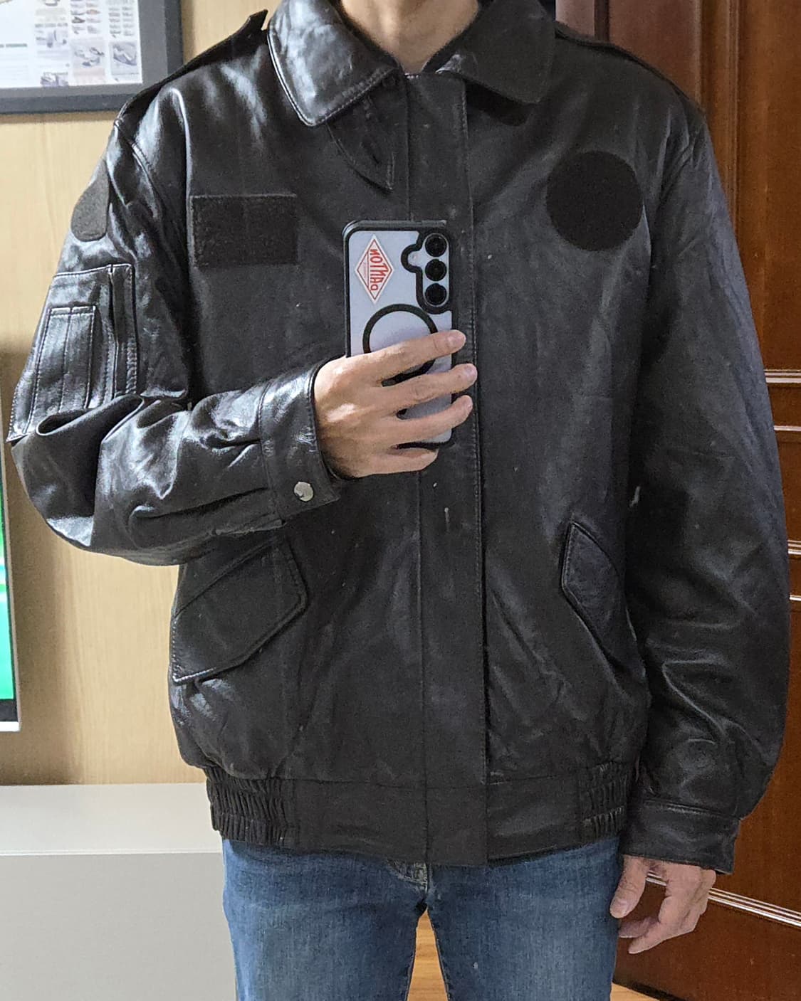 (착샷) ROKA 군용 가죽자켓 빈티지 상품이미지9