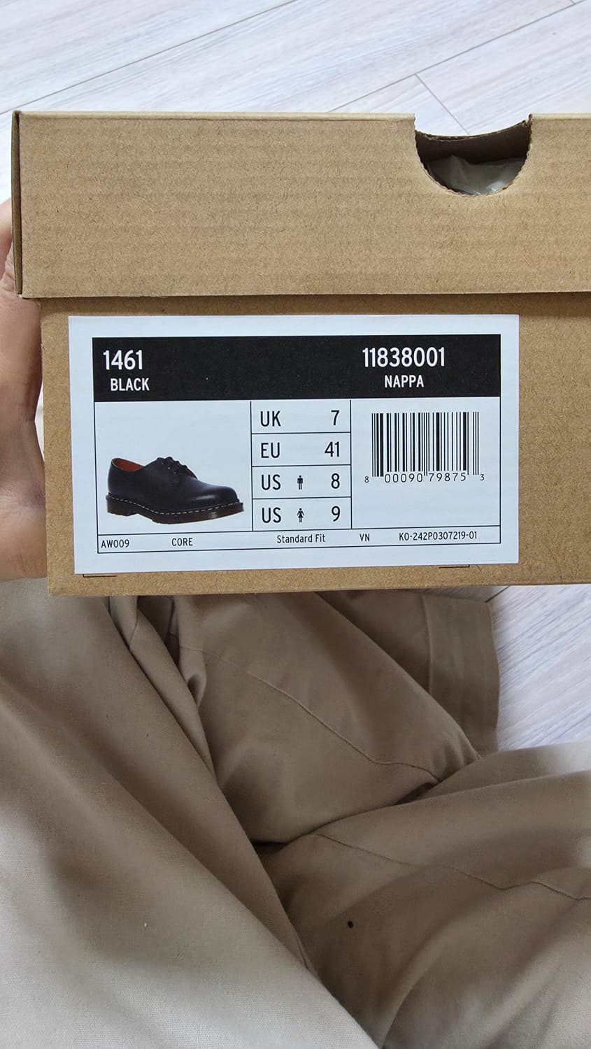 닥터마틴 1461 3홀 블랙 나파 팝니다. 상품이미지4