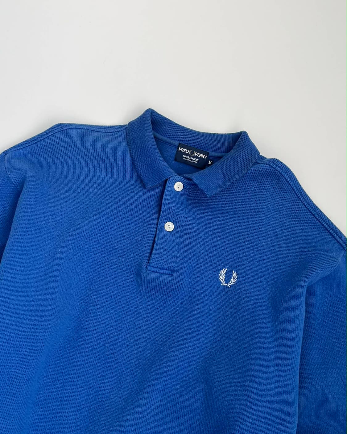 [M] 90s 프레드페리 Japan 폴로 니트 카라넥 스웻 셔츠 상품이미지6