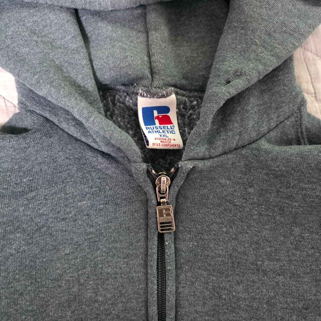 [XXL] 90s 빈티지 러셀 애슬레틱 후드집업 다크 그레이 ver. 굿 상품이미지3