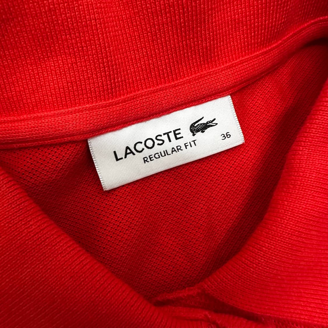 라코스테 여성 카라티 반팔티셔츠 레드 S 상품이미지3