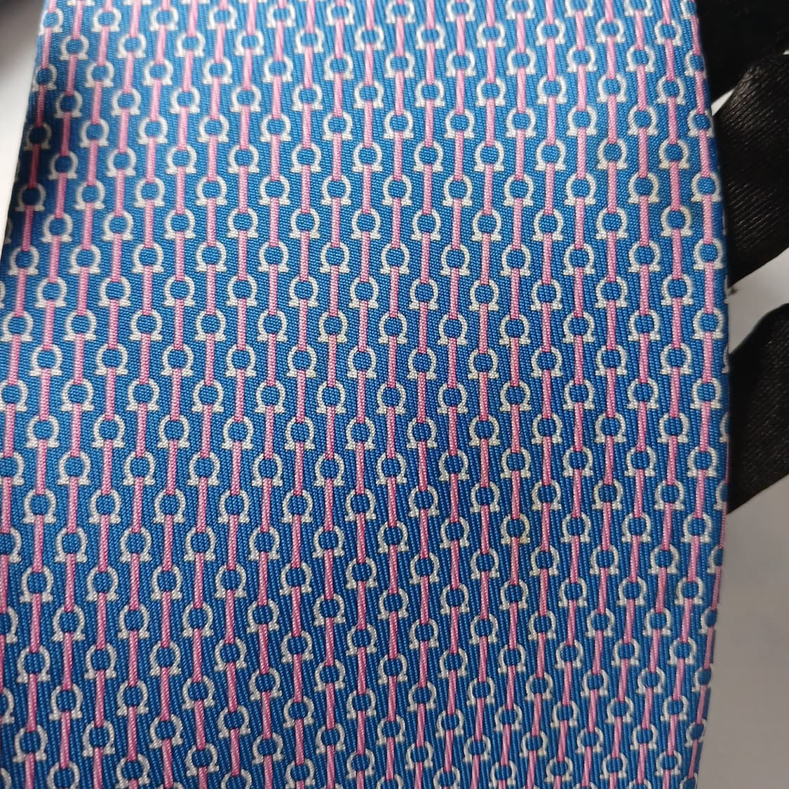 살바토레 페라가모 넥타이 블루 간치니 패턴 8.8cm A등급 G30 상품이미지9